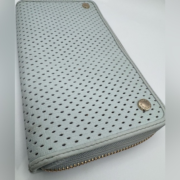 Furla Light Blue Perforated Wallet | Good Condition - Picture 5 of 10